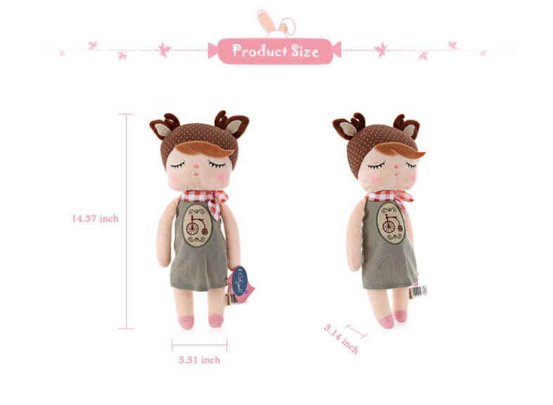 Metoo Angela Stuffed Plush Doll Toy Cute Classical Birthday Christmas Gift - Bike
