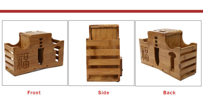 CYYC Multi-purpose Bamboo Tool Holder Knife Rack Kitchen Accessory