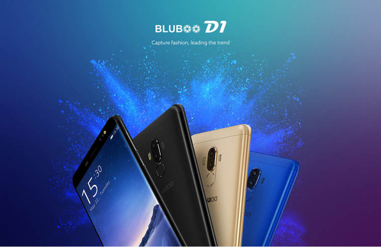 Bluboo D1 3G Smartphone 5.0 inch Android 7.0 MTK6580A Quad Core 1.3GHz 2GB RAM 16GB ROM Fingerprint Scanner Dual Rear Cameras