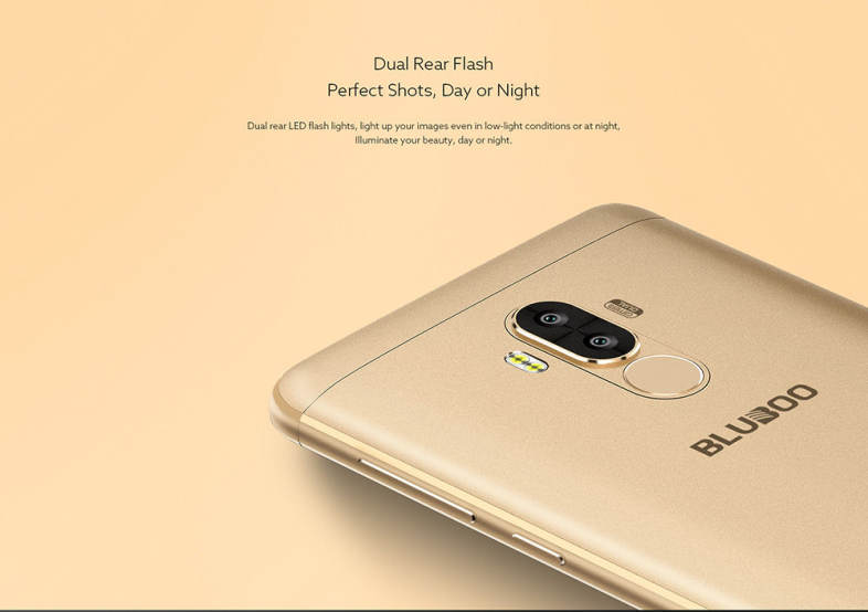 Bluboo D1 3G Smartphone 5.0 inch Android 7.0 MTK6580A Quad Core 1.3GHz 2GB RAM 16GB ROM Fingerprint Scanner Dual Rear Cameras
