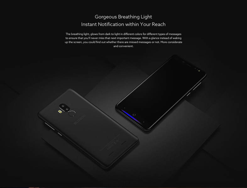 Bluboo D1 3G Smartphone 5.0 inch Android 7.0 MTK6580A Quad Core 1.3GHz 2GB RAM 16GB ROM Fingerprint Scanner Dual Rear Cameras