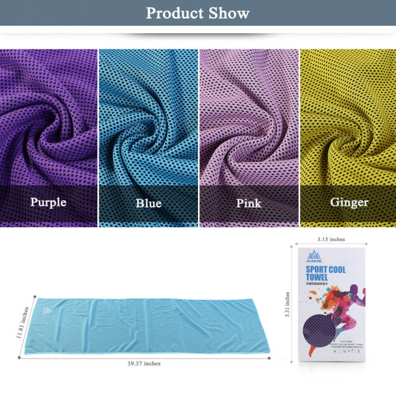 AONIJIE Outdoor Sport Sweat Absorption Hypothermia Cooling Towel