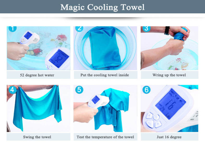AONIJIE Outdoor Sport Sweat Absorption Hypothermia Cooling Towel