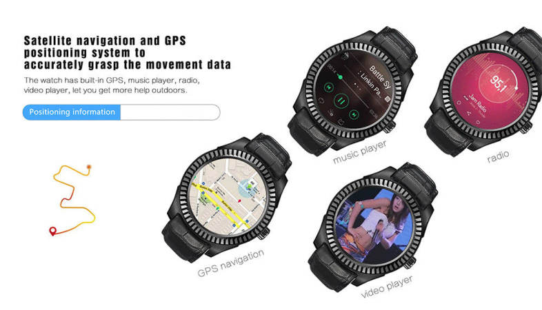DTNO.I D7 3G Smartwatch Phone 1.3 inch Android 4.4 MTK6572 1.2GHz Dual Core 1GB RAM 8GB ROM Bluetooth 4.0 Heart Rate Measurement NFC IP65 Waterproof