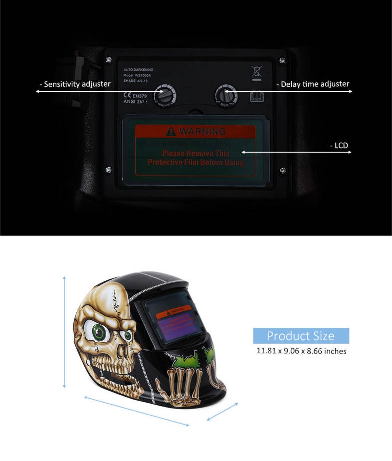 Solar Energy Automatic Variable Light Welding Protective Mask