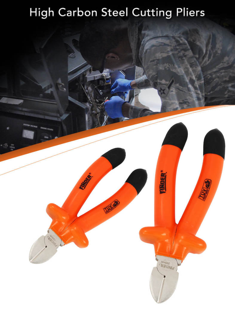 FINDER High Carbon Steel Pliers Electrical Wire Cable Cutter