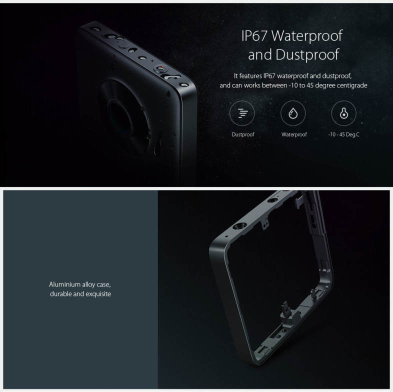 Xiaomi mijia 3.5K 360 Degree Panorama Action Camera Ambarella A12 Chipset