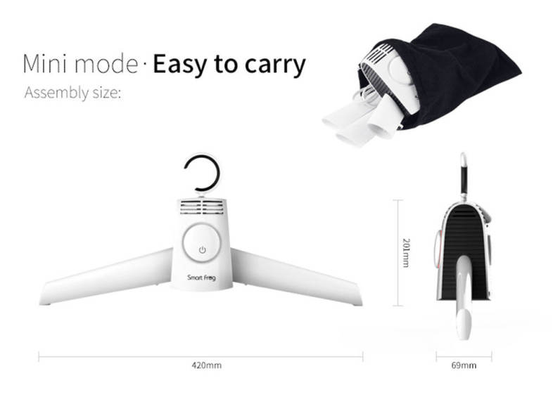 Smart Frog 2 in1 Electric Shoes Dryer Clothing Drying Hanger