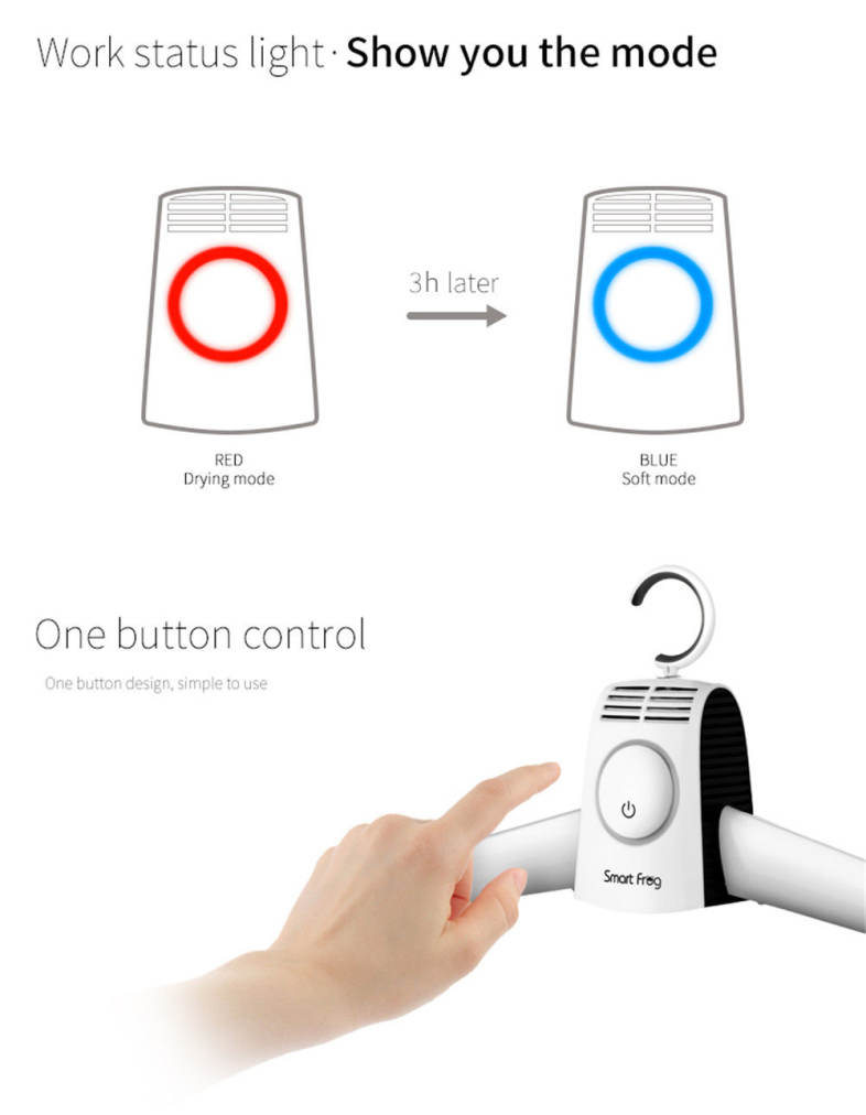 Smart Frog 2 in1 Electric Shoes Dryer Clothing Drying Hanger