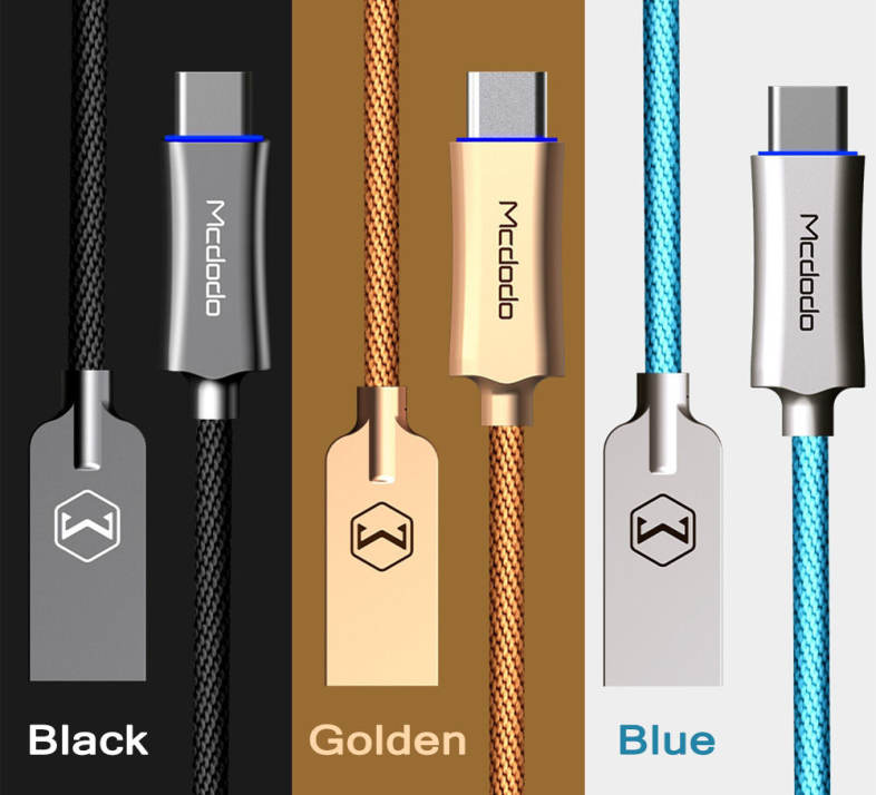 MCDODO CA - 288 Knight Series QC 3.0 Type-C Auto Disconnect Transfer Data Synchronization Charging Cable 1M