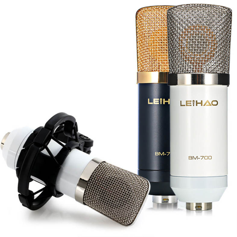 LEIHAO BM - 700 Condenser Sound Recording Microphone with Shock Mount for Radio Braodcasting