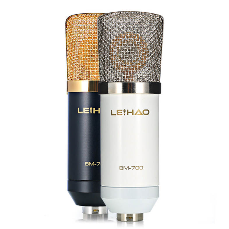 LEIHAO BM - 700 Condenser Sound Recording Microphone with Shock Mount for Radio Braodcasting