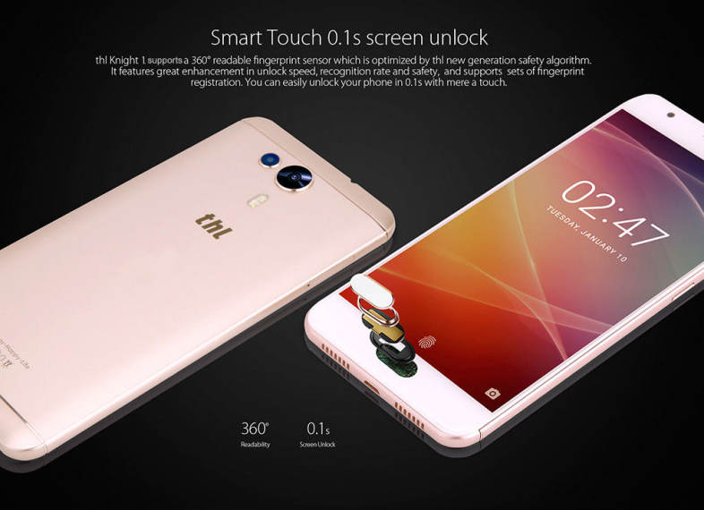 THL Knight 1 4G Phablet 5.5 inch Android 7.0 MTK6750T 1.5GHz Octa Core 3GB RAM 32GB ROM 13.0MP   2.0MP Dual Rear Cameras Fingerprint Scanner HotKnot
