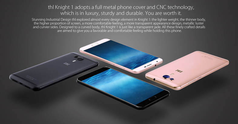 THL Knight 1 4G Phablet 5.5 inch Android 7.0 MTK6750T 1.5GHz Octa Core 3GB RAM 32GB ROM 13.0MP   2.0MP Dual Rear Cameras Fingerprint Scanner HotKnot