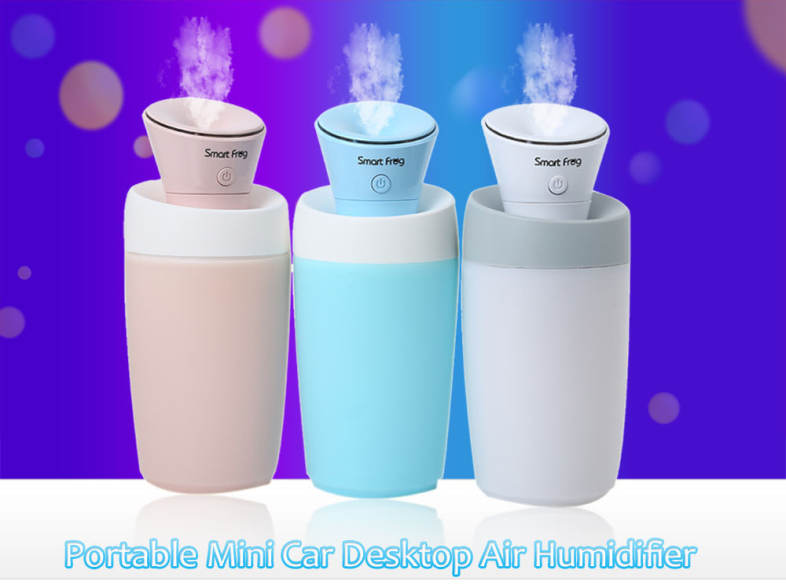 Smart Frog Ultrasonic Portable Mini Car Desktop Air Humidifier