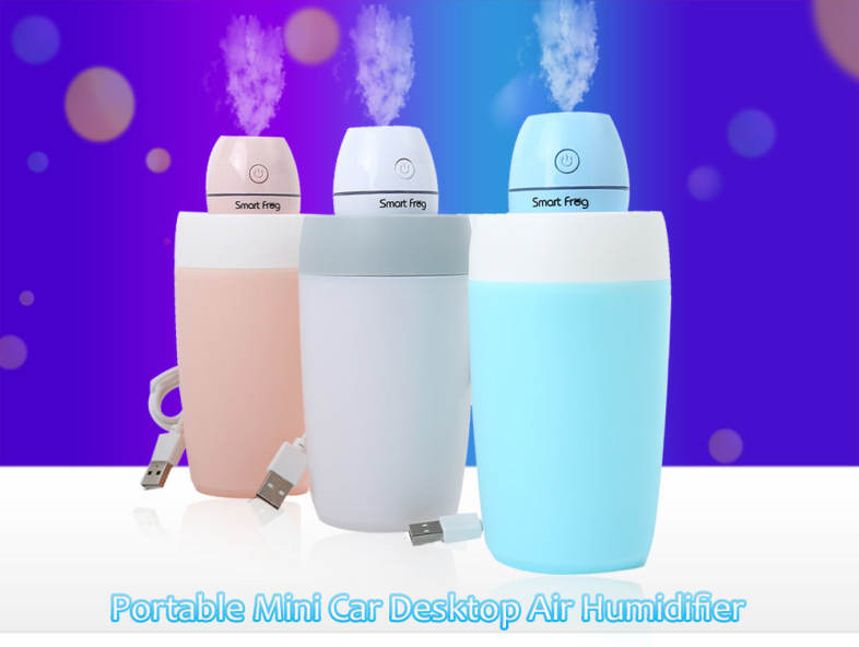 Smart Frog Portable Ultrasonic Mini Car Desktop Air Humidifier