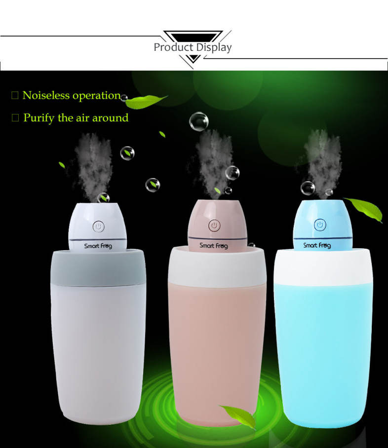 Smart Frog Portable Ultrasonic Mini Car Desktop Air Humidifier