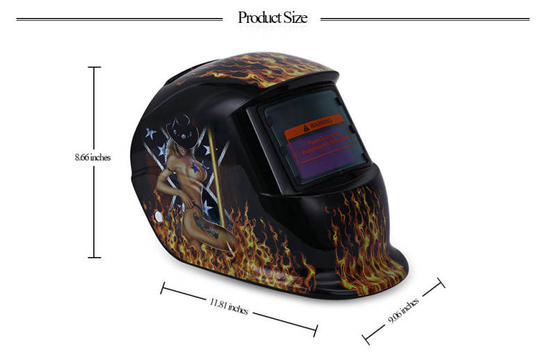 Beauty Pattern Solar Power Welding Helmet
