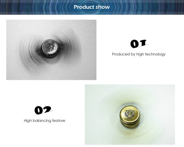 Zinc Alloy Gyro Style Stress Reliever Pressure Reducing Fidget for ADHD for Office Worker