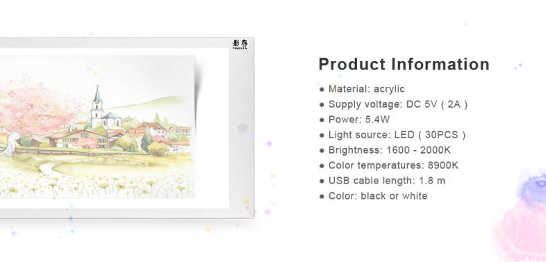 Yingcun A4 Adjustable USB LED Light Board