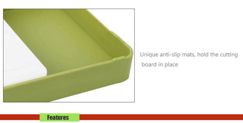 2 in 1 Mildew Resistant Cutting Board with Removable Drawer