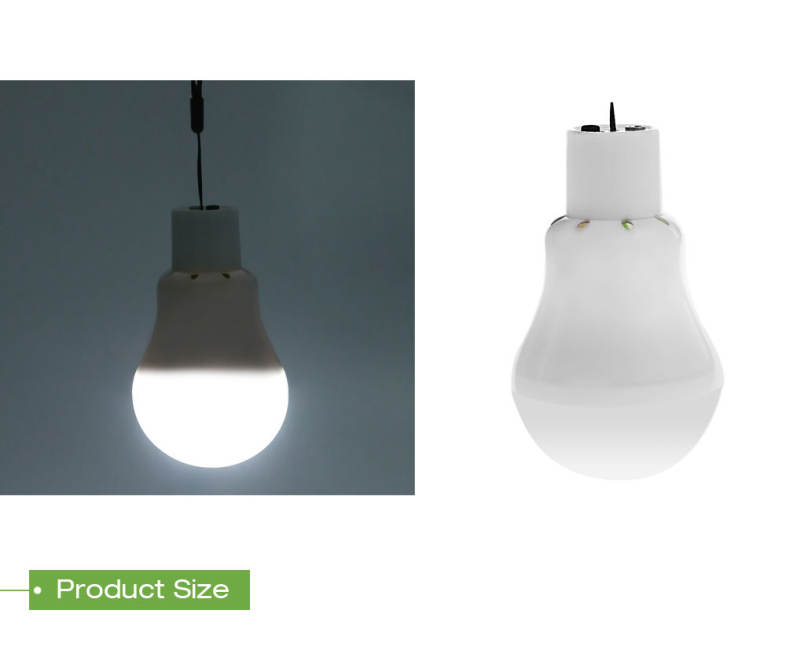 3W 1.2V Rechargeable LED Solar Energy Beach Bulb