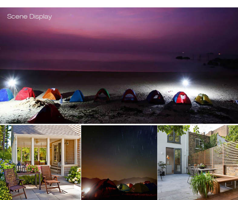 3W 1.2V Rechargeable LED Solar Energy Beach Bulb