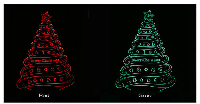LED Colorful Christmas Tree Design USB Night Light