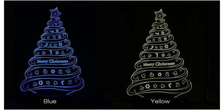LED Colorful Christmas Tree Design USB Night Light