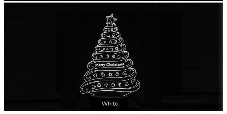 LED Colorful Christmas Tree Design USB Night Light