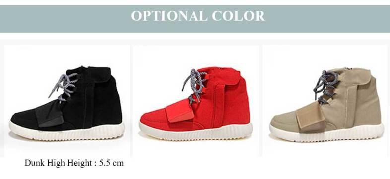 Fashionable Solid Color Magic Tape Design Dunk High Sneakers for Men