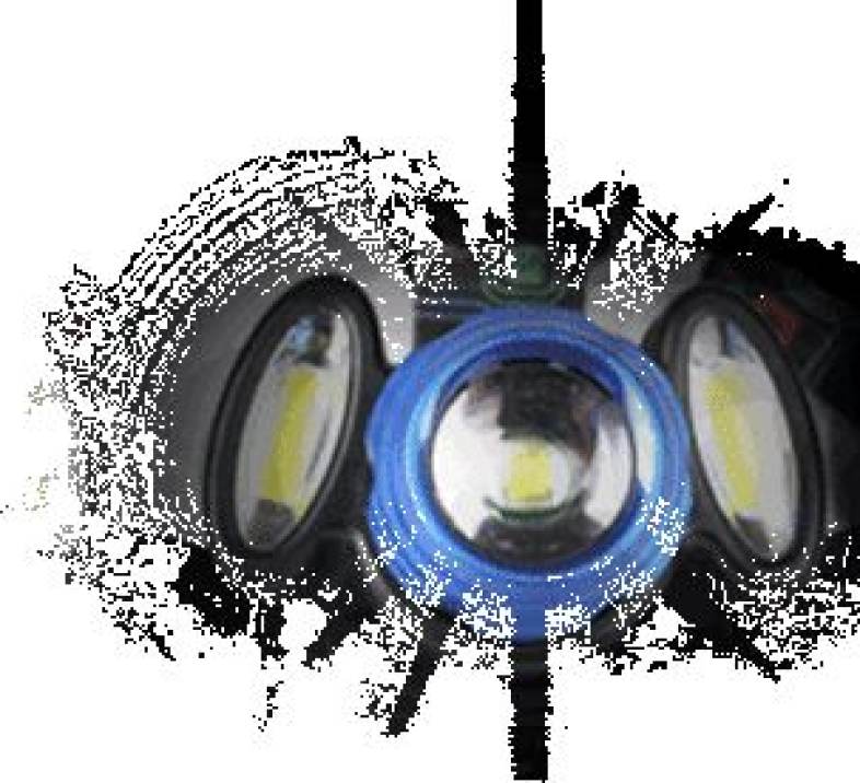 Shengfeihuo LED Three-headed Zoom Rechargeable Searchlight