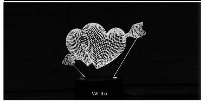 3D LED Colorful USB Desk Lamp Night Light