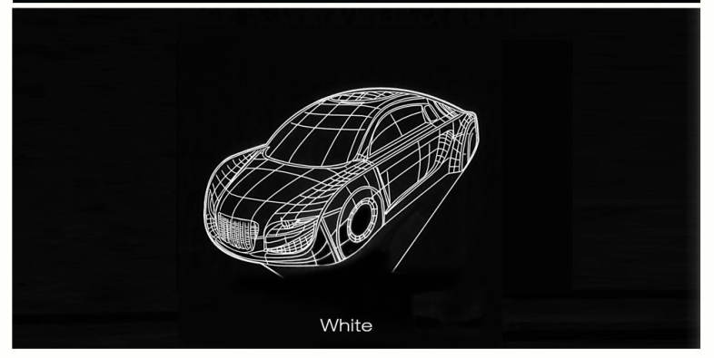 LED Colorful Car Styling USB 3D Night Light