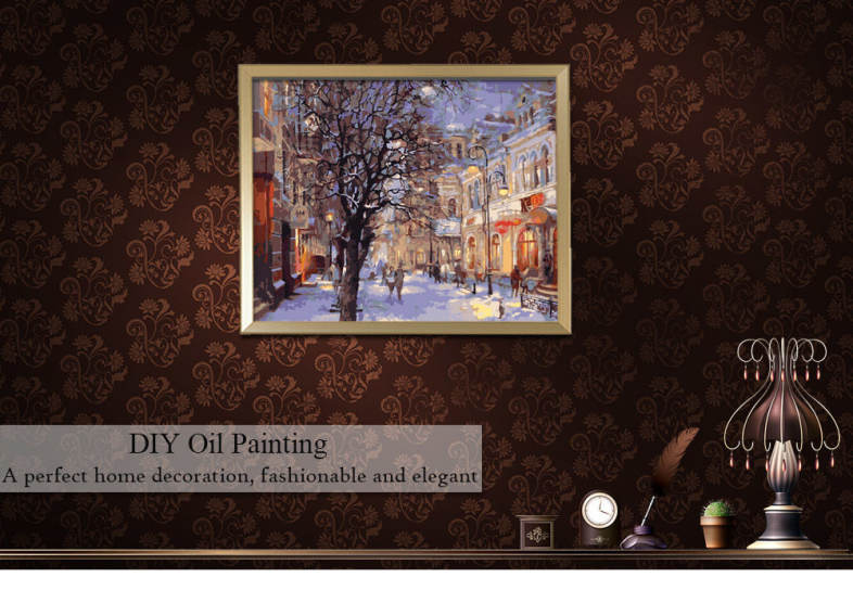 Streetscape DIY Digital Oil Hand Painting Wall Decoration