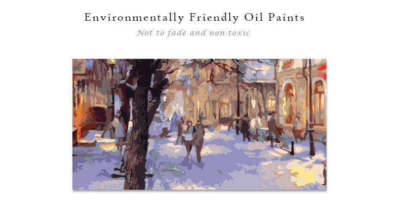 Streetscape DIY Digital Oil Hand Painting Wall Decoration