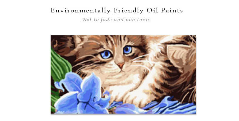 Three Kittens DIY Digital Oil Hand Painting Wall Decoration