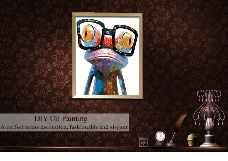 Creative Frog DIY Digital Oil Hand Painting Wall Decoration