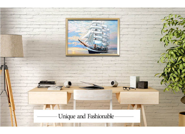 Sailing Vessel DIY Digital Oil Hand Painting Wall Decoration