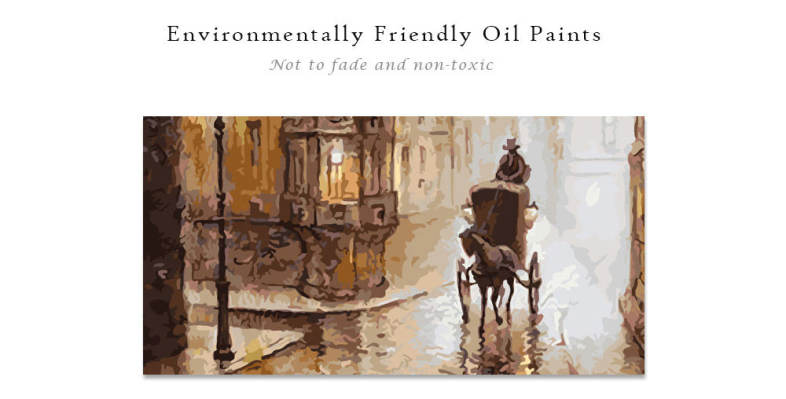 Street Scene DIY Digital Oil Hand Painting Wall Decoration