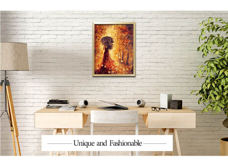 Girl with Umbrella DIY Digital Oil Hand Painting Wall Decoration