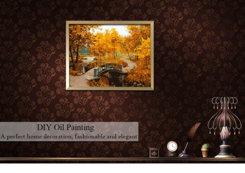 Autumn Landscape DIY Digital Oil Hand Painting Wall Decoration