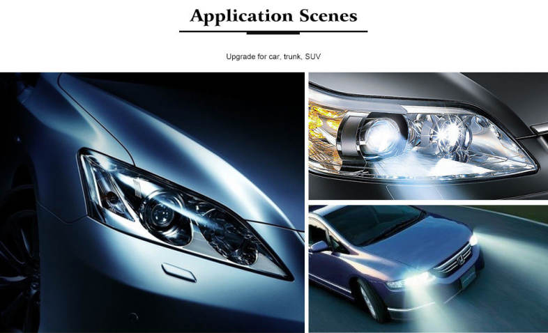Rectangle 9004 72W 7600LM Pair of Car LED Headlight 6000K Auto Front Lamp