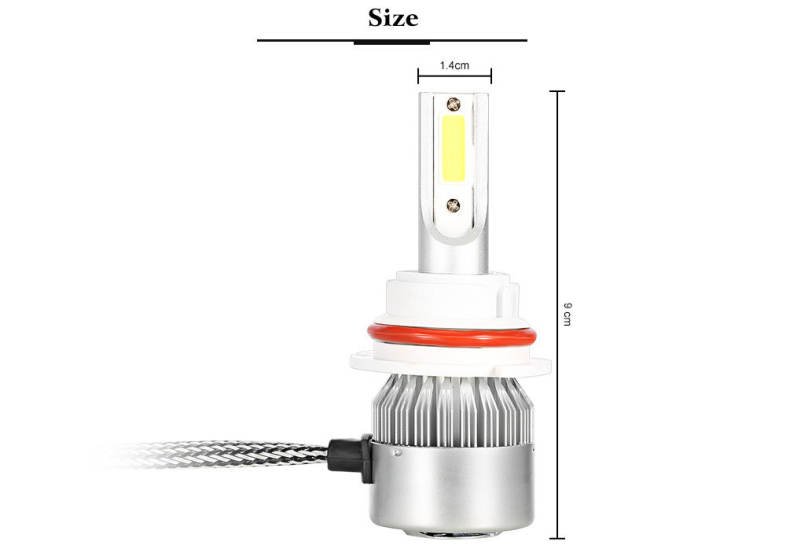 Rectangle 9004 72W 7600LM Pair of Car LED Headlight 6000K Auto Front Lamp