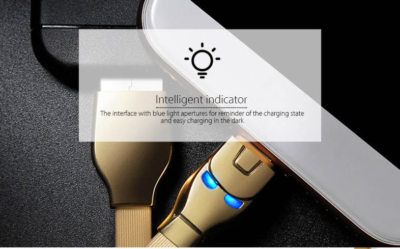 HOCO U14 Steel Type-C Intelligent Indicator Transfer Data Synchronization Charging Cord 1.2M