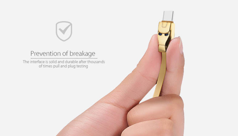 HOCO U14 Steel Type-C Intelligent Indicator Transfer Data Synchronization Charging Cord 1.2M