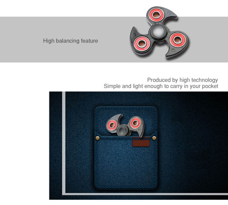 Fly-wheel Gyro Fidget Spinner Stress Reliever Pressure Reducing Toy for Office Worker