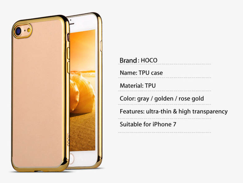 HOCO Ultra Slim Electroplate Plating TPU Case for iPhone 7