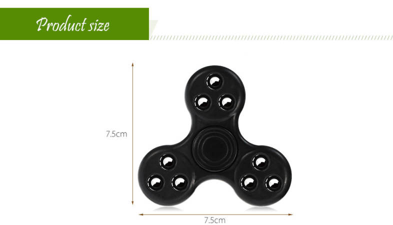 Gyro Stress Reliever Pressure Reducing Toy with Nine Bead Decor for Office Worker