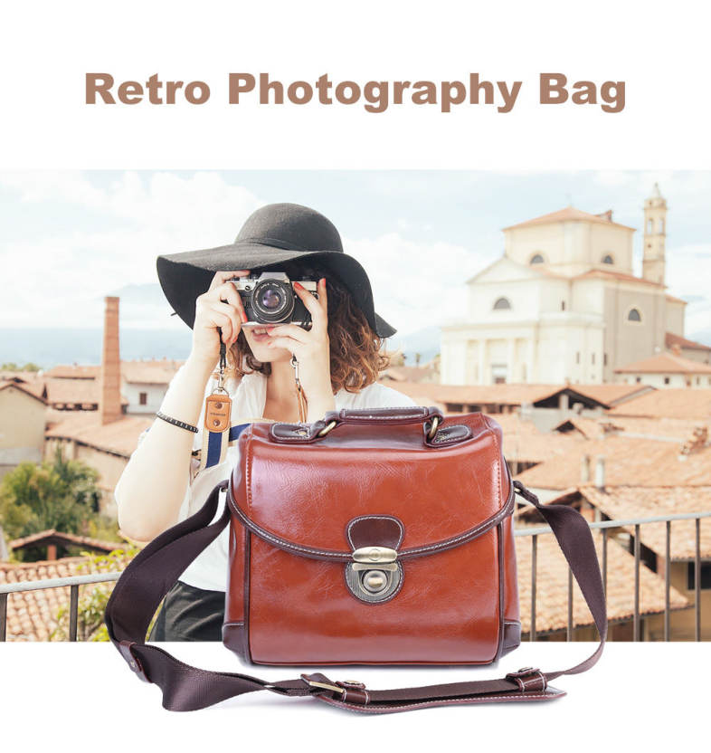 Retro Color DSLR Camera Photography Handbag Shoulder Bag